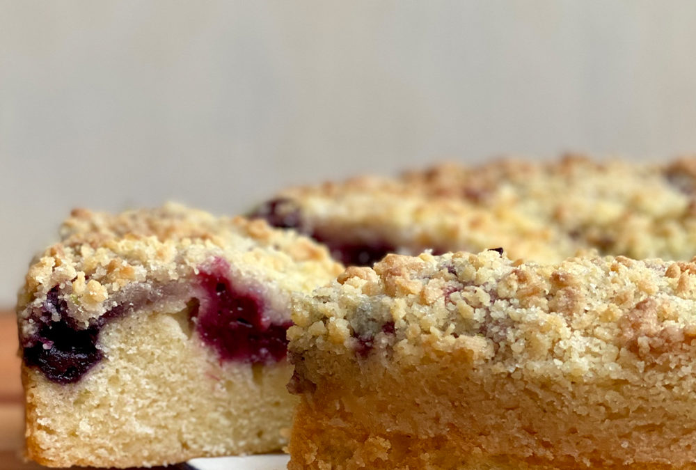 Torta crumble de frutos rojos