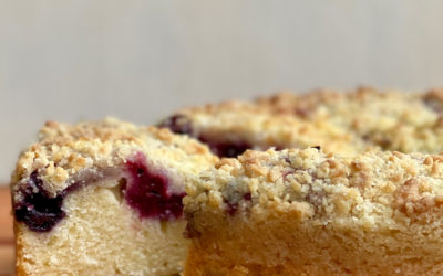 Torta crumble de frutos rojos