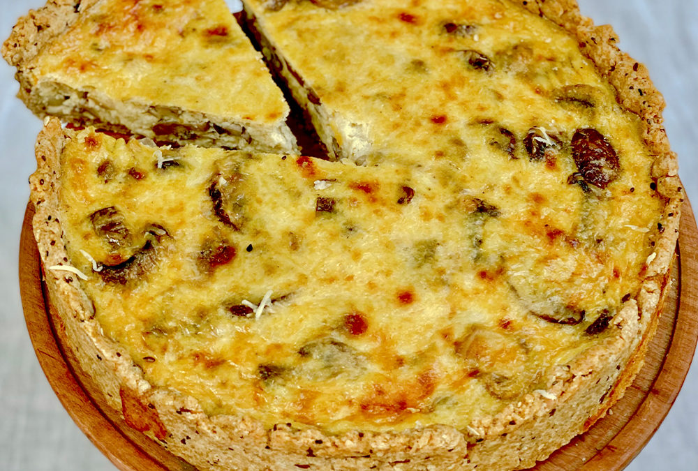 Quiche (tarta) de hongos