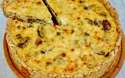 Quiche (tarta) de hongos